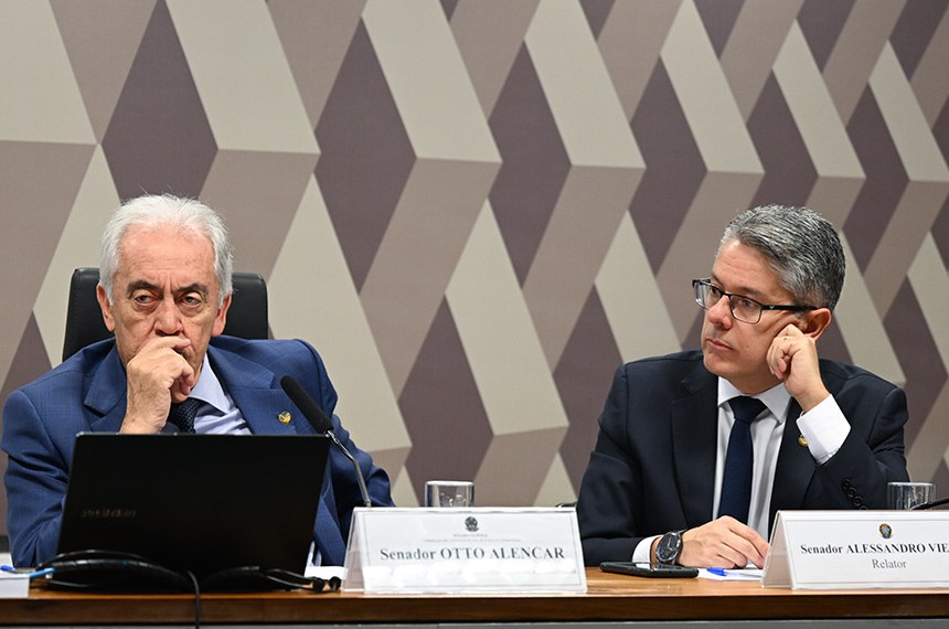 Mesa: 
presidente da CCJ, senador Otto Alencar (PSD-BA); 
relator do PL 5.582/2025, senador Alessandro Vieira (MDB-SE).