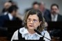 Senadora Teresa Leitão (PT-PE) em pronunciamento à bancada.