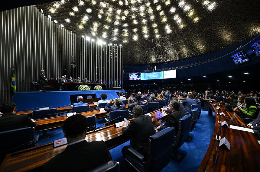 Plenário do Senado durante a sessão - Foto: Saulo Cruz/Agência Senado