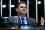 Mesa: 
presidente do Senado Federal, senador Davi Alcolumbre (União-AP) - em pronunciamento. 