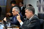 Mesa: 
relator da CPMI - INSS, deputado Alfredo Gaspar (União-AL); 
presidente da CPMI - INSS, senador Carlos Viana (Podemos-MG).