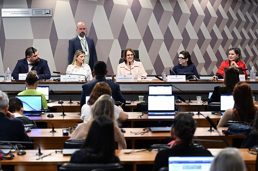 Mesa: 
presidente da Associação MENSA Brasil, Julio Cesar Gonçalves Campos Filho; 
superdotada e mãe de Superdotação no Mapa, advogada de Direito Educacional de alunos com AHSD e 2e, Vanessa Pavanni Mello; 
presidente da CDH, senadora Damares Alves (Republicanos-DF); 
jovem SD/AH, Marjorie Nunes Naves;
coordenadora-geral de Estruturação do Sistema Educacional Inclusivo do Ministério da Educação, Olga Cristina Rocha de Freitas.