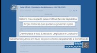 Bolsonaro divulga carta sobre suas manifestações no Dia da Independência; senadores repercutem