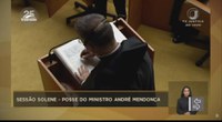 Presidente do Senado participa da cerimônia de posse de André Mendonça no STF