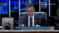 Pacheco faz leitura de pedidos de Comissão Parlamentar de Inquérito