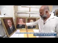 Restauradores trabalham para recuperar obras depredadas no Senado