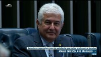 Senadores prestam homenagem às vítimas de ataque em escola