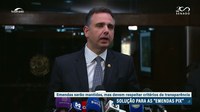 Pacheco anuncia consenso entre Poderes para emendas Pix
