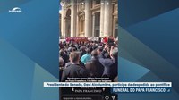 Em despedida ao papa no Vaticano, Davi destaca legado de Francisco pela paz