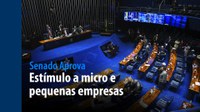 Senado Aprova: estímulo a micro e pequenas empresas