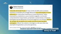 Tarifaço dos Estados Unidos a produtos brasileiros repercute entre os senadores