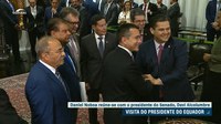 Cooperação bilateral é foco de visita do presidente do Equador ao Congresso