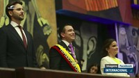 Presidente do Equador, Daniel Noboa visita o Congresso na segunda