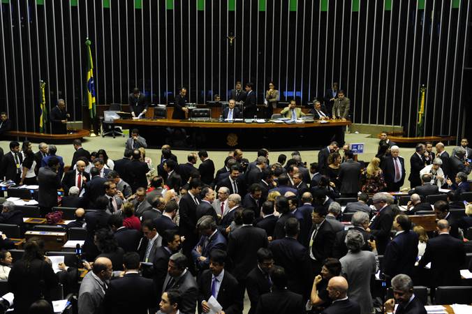 Plenário durante sessão conjunta do Congresso Nacional.
