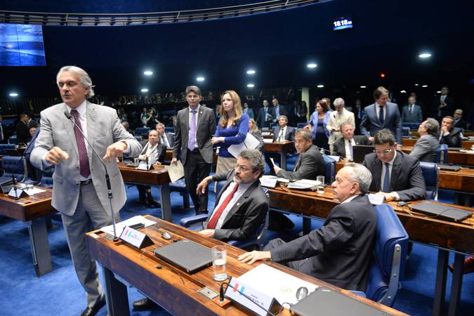 Plenário do Senado durante sessão deliberativa ordinária.