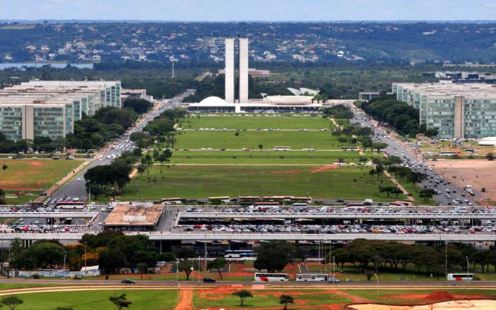 Esplanada dos Ministérios, em Brasília.
