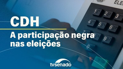 Ao vivo: Comissão de Direitos Humanos debate participação negra nas eleições