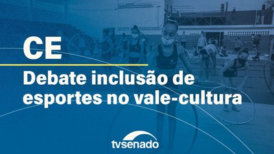 Ao vivo: Comissão de Educação debate inclusão de eventos esportivos no vale-cultura
