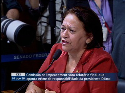 Fátima Bezerra (PT-RN) diz que comissão é crônica de um golpe anunciado e terceiro turno eleitoral
