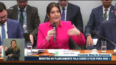 Ao vivo: Comissão de Orçamento debate LDO 2026 com ministra do Planejamento, Simone Tebet