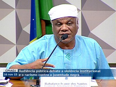Ivanir dos Santos destaca trabalho de denúncia da violência contra jovens negros
