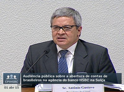 Antônio Gustavo explica o trabalho do COAF durante audiência pública