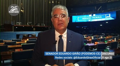 Falta de debate sobre projeto que revogou Lei de Segurança Nacional é destacada por Eduardo Girão