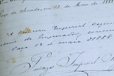 Lei Áurea: documento original está sob a guarda dos arquivos do Senado