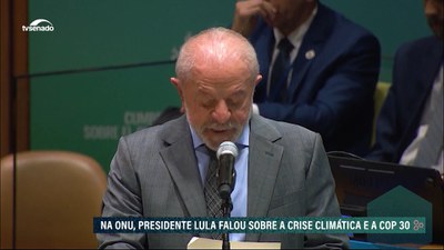Presidente Lula discursa na ONU sobre a crise climática e faz um apelo às partes