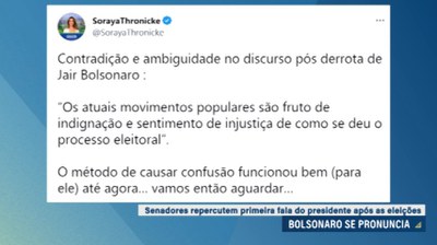 Senadores criticam pronunciamento de Bolsonaro sobre eleições