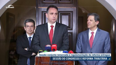 Pacheco recebe regulamentação da reforma tributária e remarca sessão do Congresso