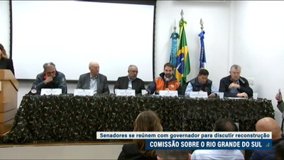Senadores realizam audiência com governador do Rio Grande do Sul sobre reconstrução do estado