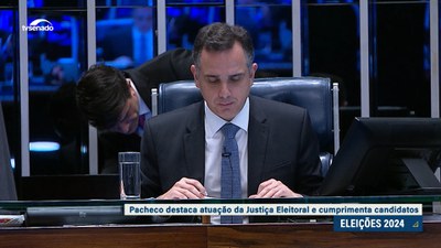 Pacheco elogia realização das eleições municipais e Justiça Eleitoral brasileira