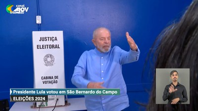 Presidente Lula votou na manhã de domingo (6) em São Bernardo do Campo (SP)