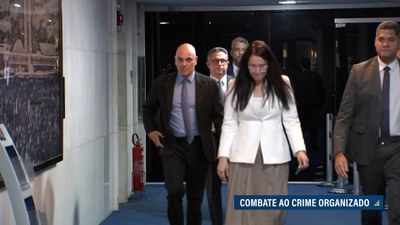 Davi Alcolumbre e Alexandre de Moraes discutem ações contra o crime organizado