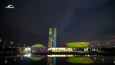 Projeção no Congresso destaca mensagens sobre a COP 30 e a preservação do planeta