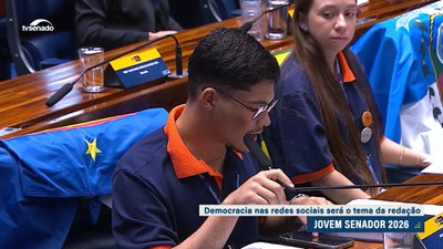 Democracia nas redes é tema do Jovem Senador 2026