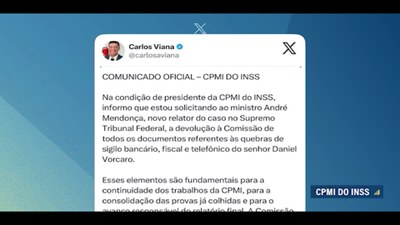 CPMI do INSS pede a devolução de dados sigilosos ao novo relator do caso Master no STF