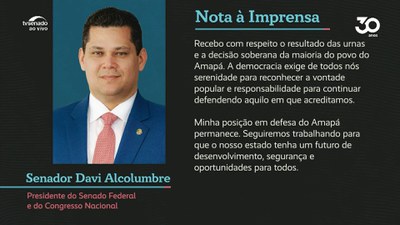 Davi diz que recebe com respeito resultado das urnas