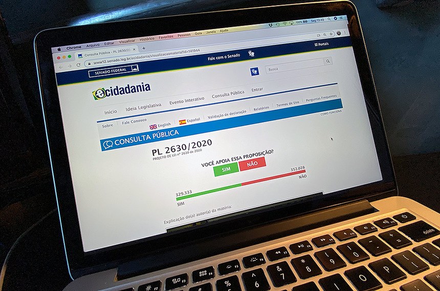 Mensagens que apontam indução de voto em consulta sobre projetos são falsas